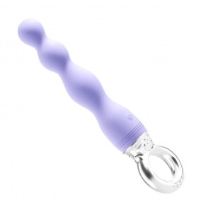 MizzZee - Ring Pulling Anal Beads (Chargeable - Purple)